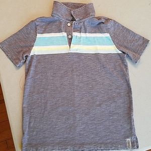 OSHKOSH Boys Gray/Blue Polo Top